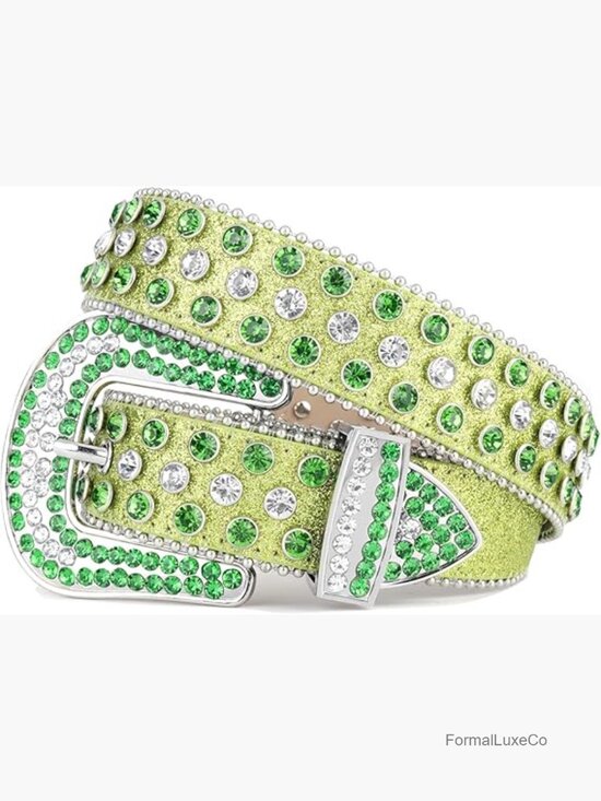 Rhinestone Belt - Bling Studded Belt - Western Cowboy Y2K Fashion Belt - Fits main image 5